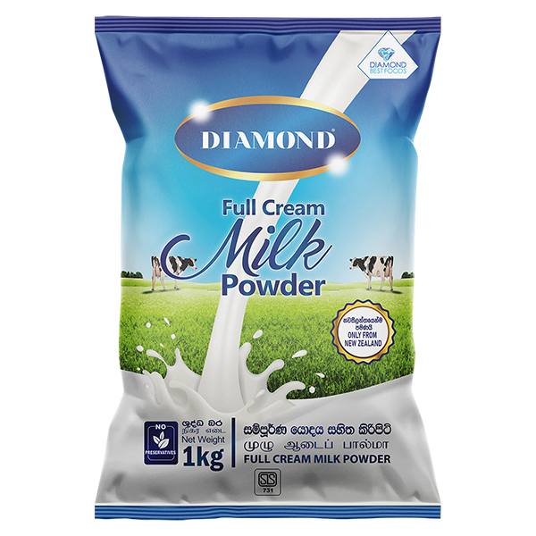 Diamond Full Cream Milk Powder 1Kg - DIAMOND - Milk Foods - in Sri Lanka