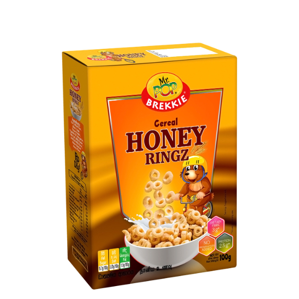 Mr. Pop Brekkie Honey Ringz Cereal 100G - MR.POP - Cereals - in Sri Lanka