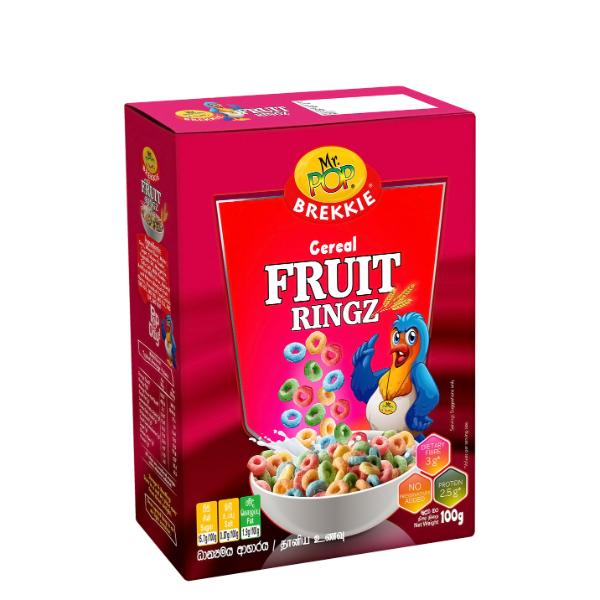 Mr. Pop Brekkie Fruit Ringz Cereal 100G - MR.POP - Cereals - in Sri Lanka