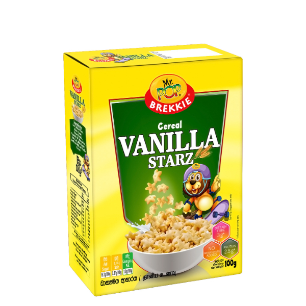 Mr. Pop Brekkie Vanilla Starz Cereal 100G - MR.POP - Cereals - in Sri Lanka