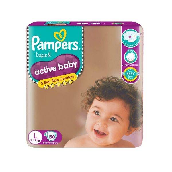 Pampers Baby Premium Tape Large 50'S - PAMPERS - Baby Need - in Sri Lanka