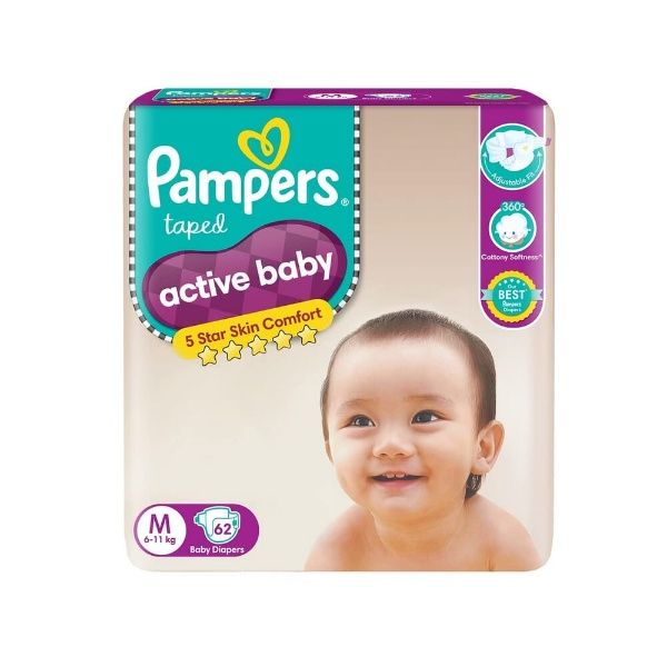 Pampers Baby Premium Tape Medium62'S - PAMPERS - Baby Need - in Sri Lanka