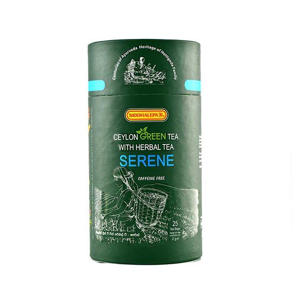 Siddhalepa Ceylon Green Tea With Herbal Tea - Serene (2G X 25 Bags) - SIDDHALEPA - Tea - in Sri Lanka