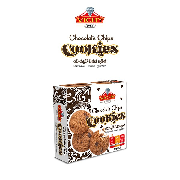 Vichy Biscuit Chocochips Cookies Pack 90G - VICHY - Biscuits - in Sri Lanka
