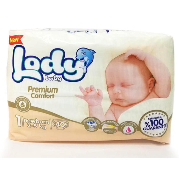 Lody Baby Diaper New Born 40Pcs 2-5Kg - LODY BABY - Baby Need - in Sri Lanka