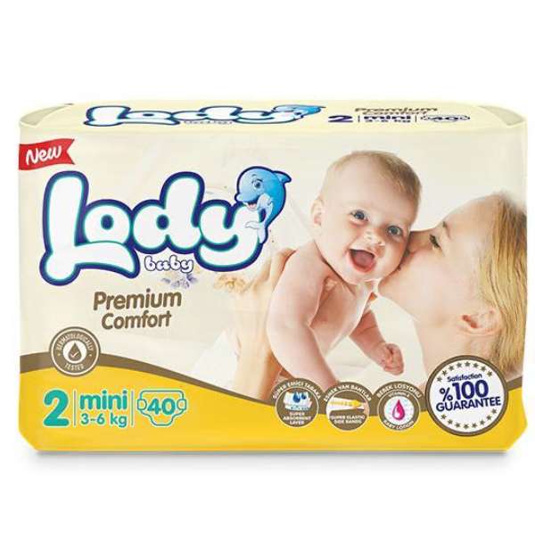 Lody Baby Diaper Mini 40Pcs 3-6Kg - LODY BABY - Baby Need - in Sri Lanka