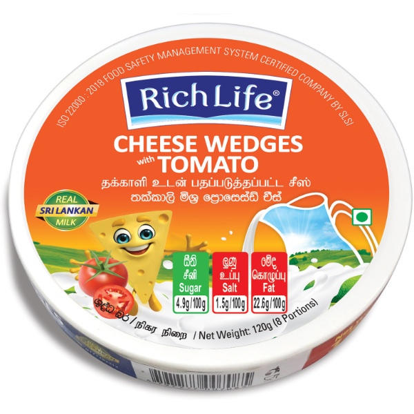 Richlife Cheese Wedges Tomato 120G - RICHLIFE - Cheese - in Sri Lanka