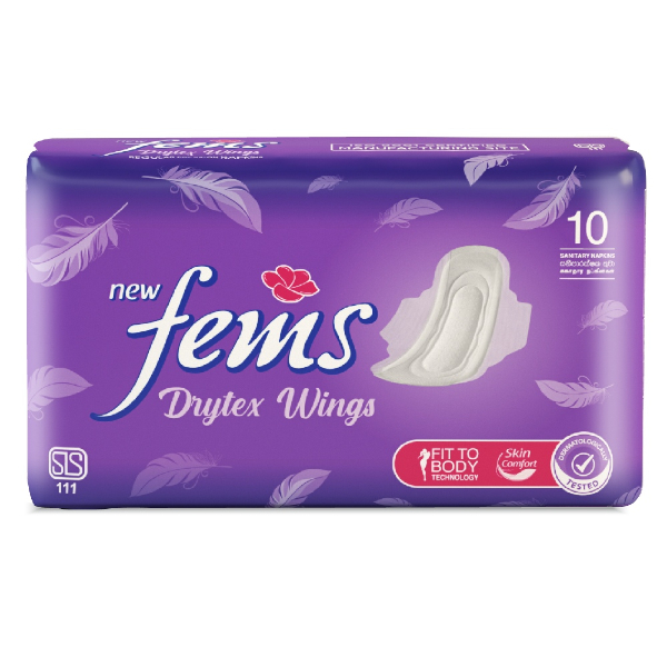 Fems Sanitary Napkins Drytex Wings 10S - FEMS - Personal Hygiene - in Sri Lanka