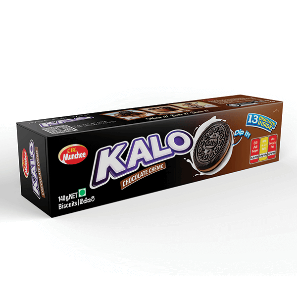 Munchee Kalo Chocolate Flavored Cream 140G - MUNCHEE - Biscuits - in Sri Lanka