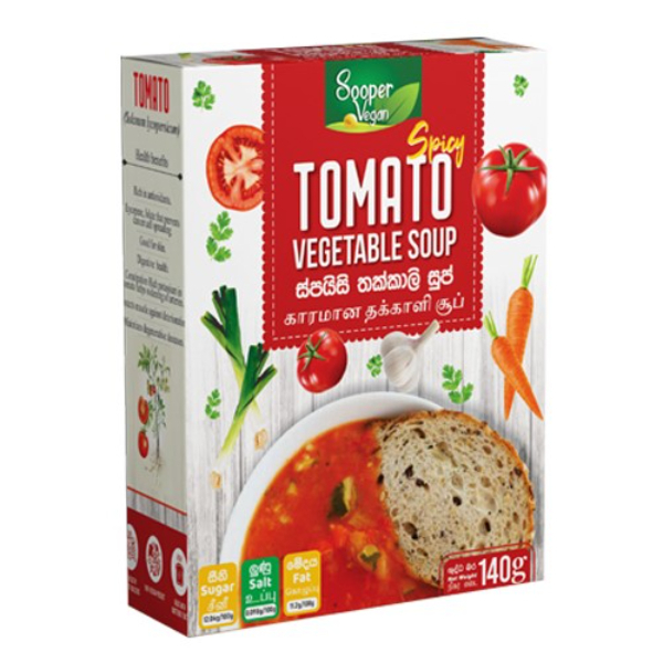 Sooper Vegan Spicy Tomato Vegetable Soup 140G - SOOPER VEGAN - Soups - in Sri Lanka
