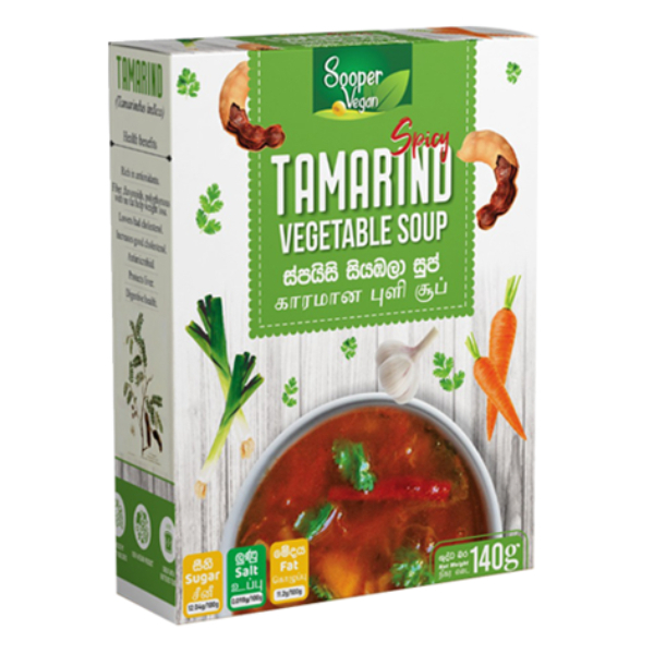 Sooper Vegan Spicy Tamarind Vegetable Soup 140G - SOOPER VEGAN - Soups - in Sri Lanka