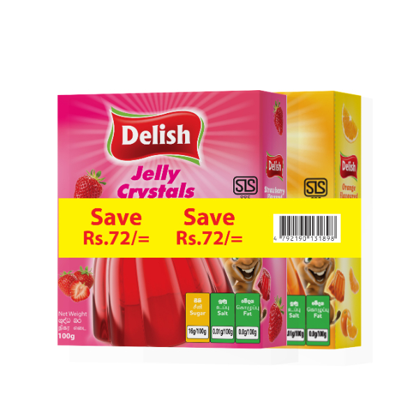 Delish Jelly Strawberry & Orange Bundle Pack - DELISH - Dessert & Baking - in Sri Lanka