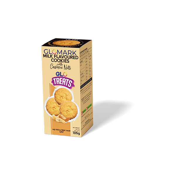 Glomark Milk Flavoured Cookies With Cashew Nuts 105G - GLOMARK - Biscuits - in Sri Lanka