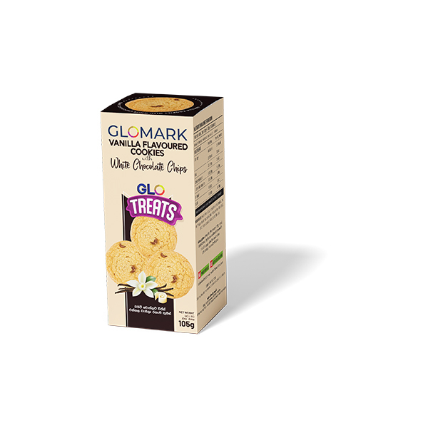 Glomark Vanilla Flavoured Cookies With White Chocolate Chips 105G - GLOMARK - Biscuits - in Sri Lanka