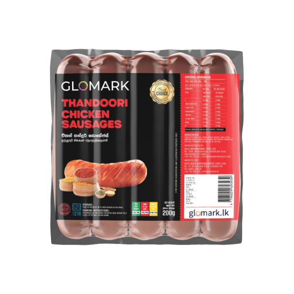 Glomark Chicken Sausages Thandoori 200G - GLOMARK - Processed / Preserved Meat - in Sri Lanka