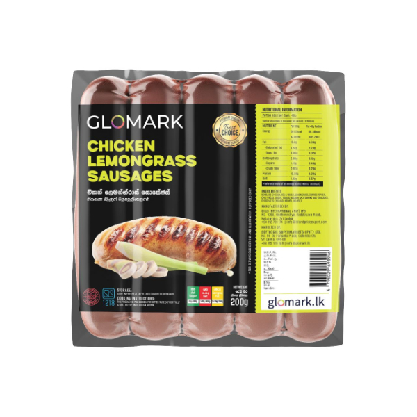 Glomark Chicken Sausages Lemongrass 200G - GLOMARK - Processed / Preserved Meat - in Sri Lanka