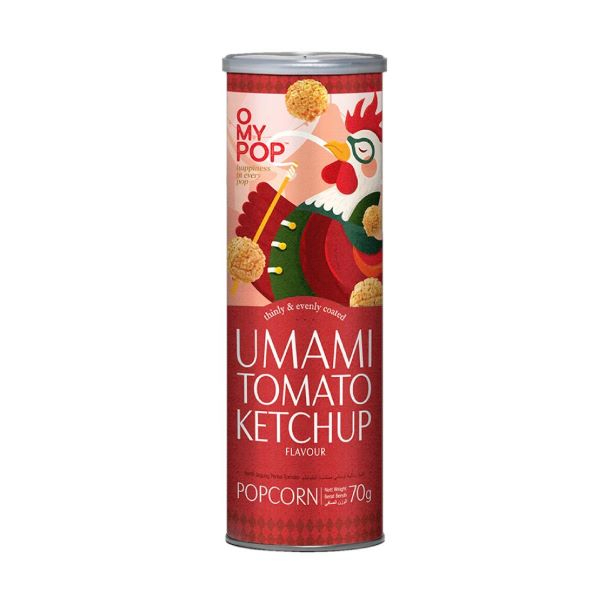O My Pop Tomato Ketchup Flavour Popcorn 70G - O MY POP - Snacks - in Sri Lanka