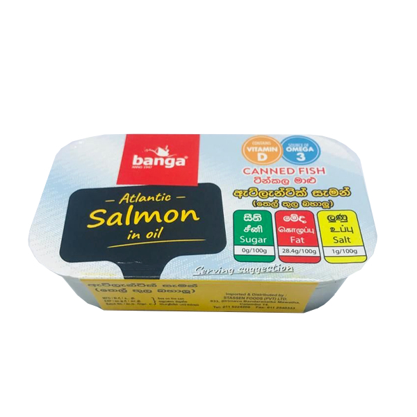 Banga Atlantic Salmon In Oil 120G - BANGA - PRESERVED / PROCESSES FISH - in Sri Lanka