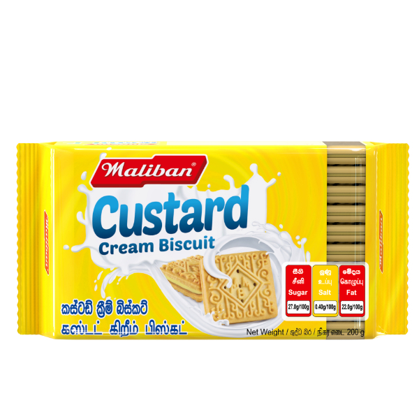 Maliban Custard Cream Biscuit 200G - MALIBAN - Biscuits - in Sri Lanka