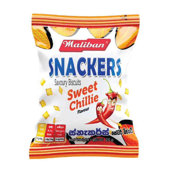 Maliban Snackers Sweet Chillie 25G - MALIBAN - Biscuits - in Sri Lanka