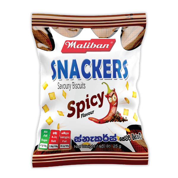 Maliban Snackers Spicy 25G | Glomark.lk