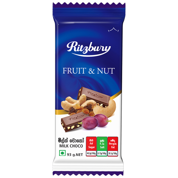 Ritzbury Fruit & Nut 93G - RITZBURY - Confectionary - in Sri Lanka