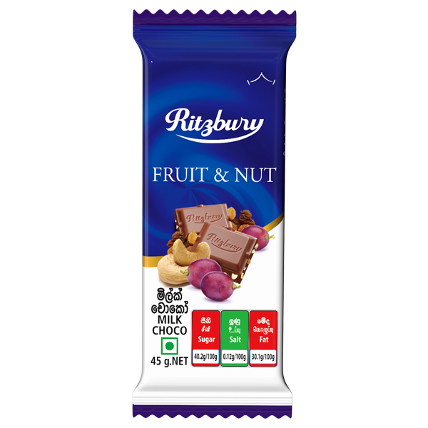 Ritzbury Fruit & Nut 45G - RITZBURY - Confectionary - in Sri Lanka