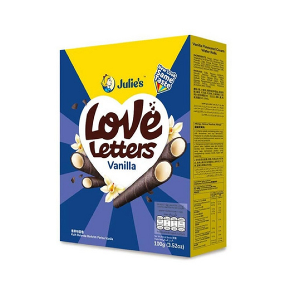 Julies Love Letter Vanilla Wafers 100G - JULIES - Biscuits - in Sri Lanka