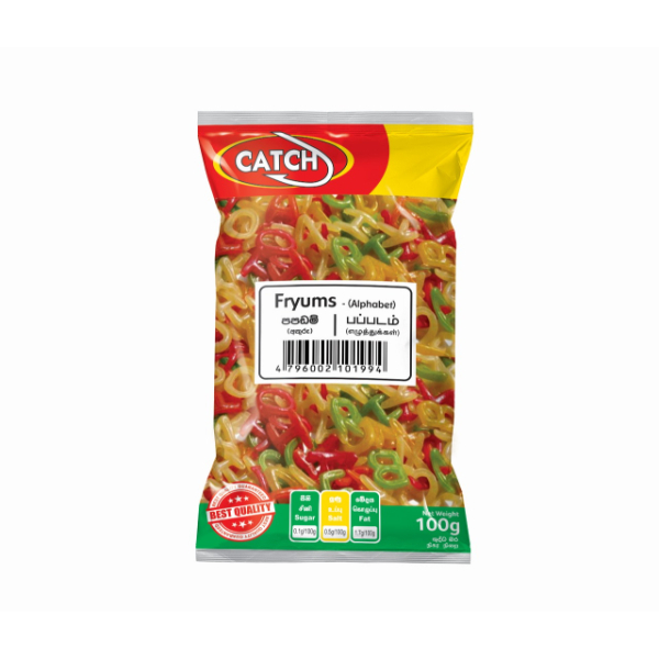 Catch Alhabet Papadam 100G - CATCH - Condiments - in Sri Lanka