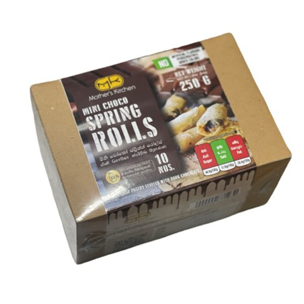 Mothers Kitchen Choco Mini Spring Roll 250G - MOTHERS KITCHEN - Frozen Rtc Snacks - in Sri Lanka