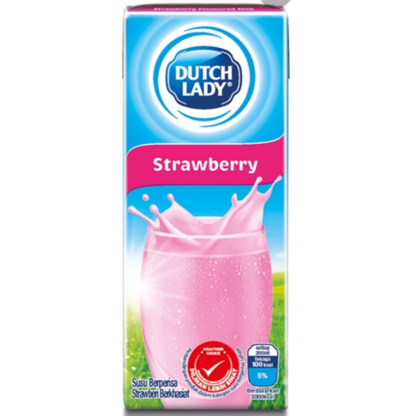 Dutch Lady Uht Strawberry Milk 1L - DUTCH LADY - Milk Foods - in Sri Lanka