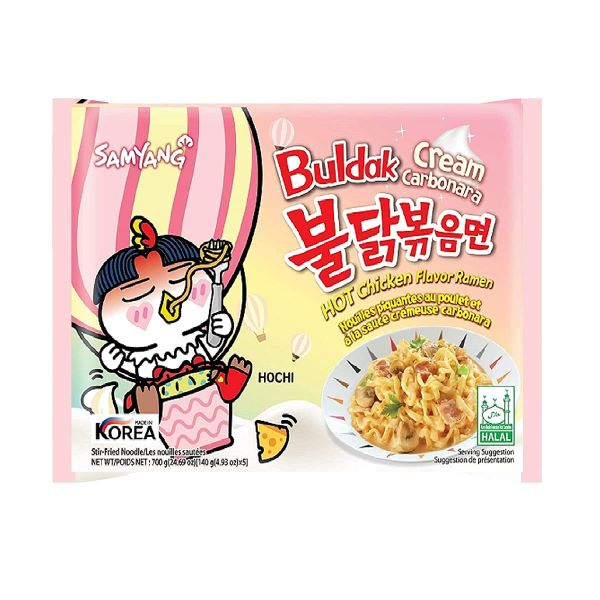 Samyang Buldak Hot Chicken Cream Carbonara Ramen Noodles 140G - SAMYANG - Noodles - in Sri Lanka