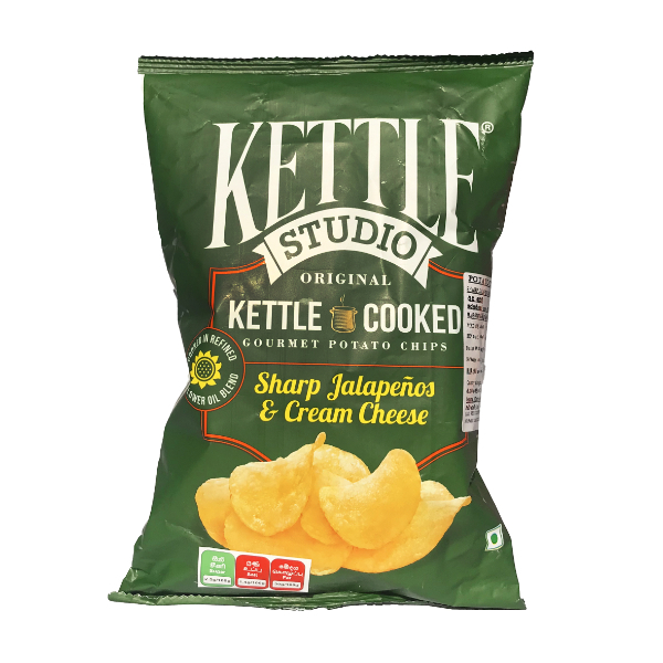 Kettle Studio Sharp Jalapenos & Cheese P/Chips 125G - KEETLE STUDIO - Snacks - in Sri Lanka