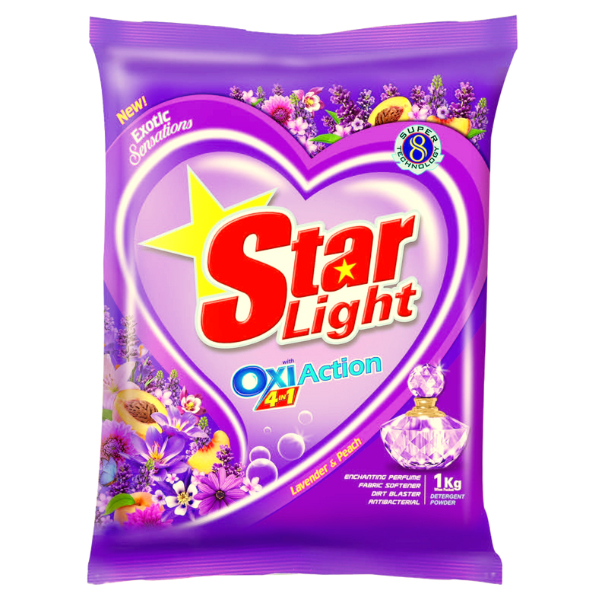 Starlight Lavender & Peach Washing Powder 1Kg  - STARLIGHT - Laundry - in Sri Lanka