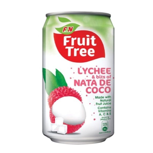 F&N Fruit Tree Lychee & Nata De Coco Drink 300Ml - F&N - Soft Drinks - in Sri Lanka