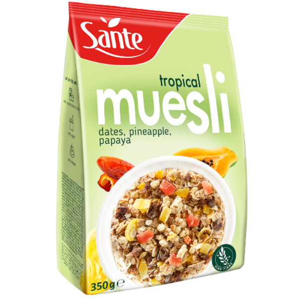 Sante Tropical Muesli Dates,Pineapple,Papaya 350G - SANTE - Cereals - in Sri Lanka