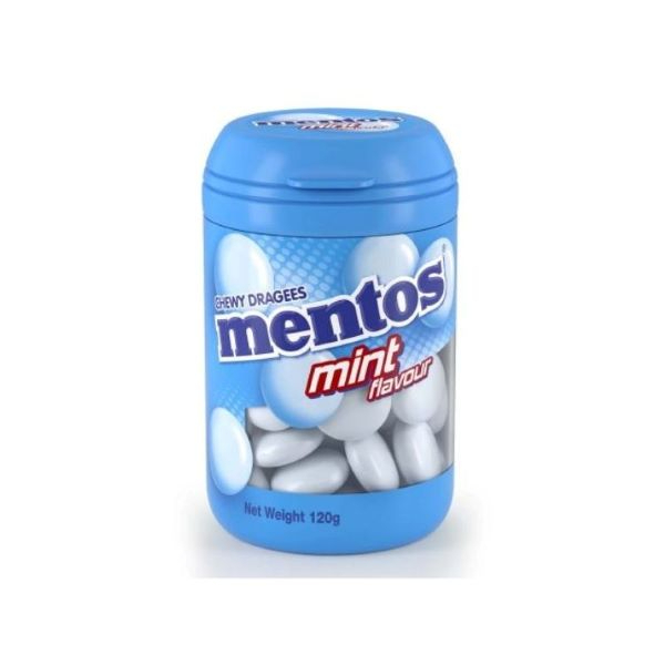 Mentos Mint Flavour Chewy Dragees Bottle 120G - MENTOS - Confectionary - in Sri Lanka