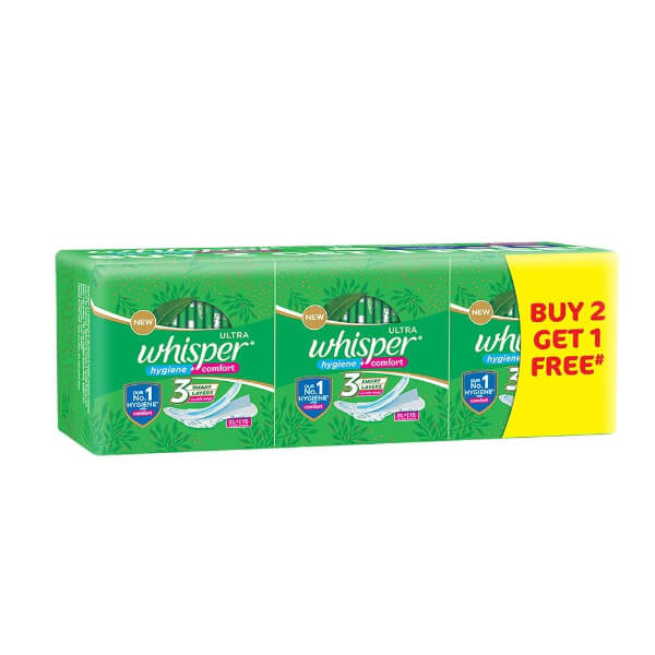 WHISPER SANITARY NAPKINS ULTRA XL WINGS 15S BUY 2 GET 1 FREE - WHISPER - Personal Hygiene - in Sri Lanka