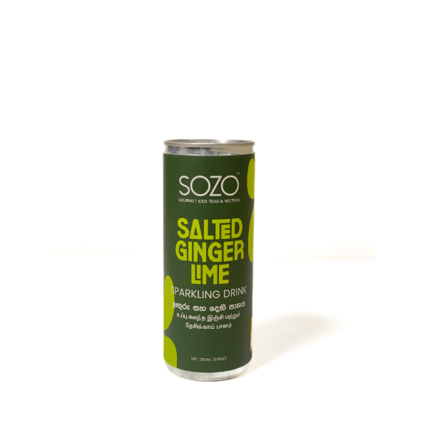 SOZO SALTED GINGER LIME SODA 250ML CAN - SOZO - Rtd Single Consumption - in Sri Lanka