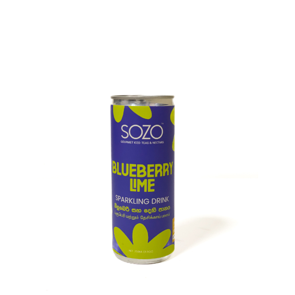 SOZO BLUEBERRY LIME SODA 250ML CAN - SOZO - Rtd Single Consumption - in Sri Lanka