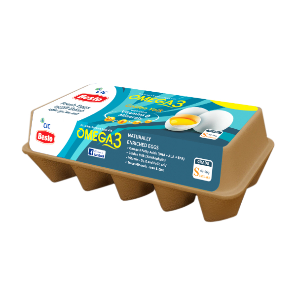 CIC BESTO OMEGO 3 EGG STANDARD PACK 10S - CIC - Eggs - in Sri Lanka