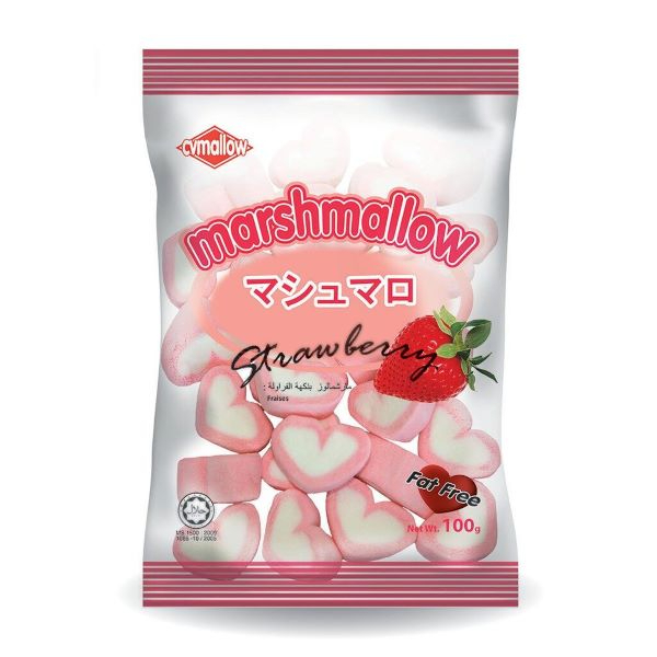 Cv Mallow Strawberry Marshmellow 100G - CV MALLOW - Confectionary - in Sri Lanka