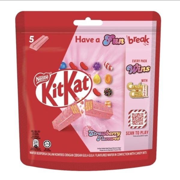 Nestle Kitkat Strawberry Sharebag 85G - NESTLE - Confectionary - in Sri Lanka