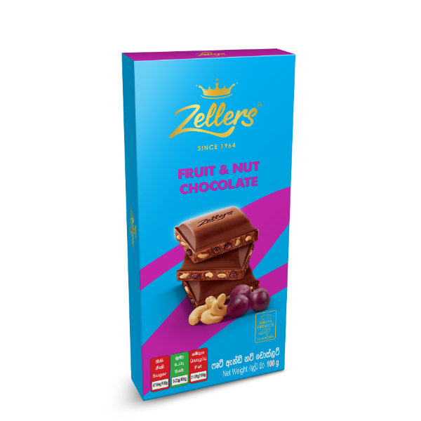 Zellers Fruit & Nut Chocolate 100G - ZELLERS - Confectionary - in Sri Lanka