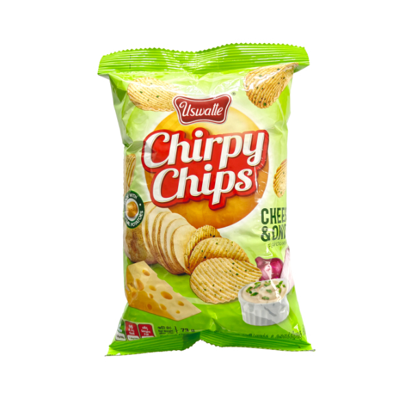 Uswatte Chirpy Chips Cheese & Onion 73G - USWATTE - Snacks - in Sri Lanka