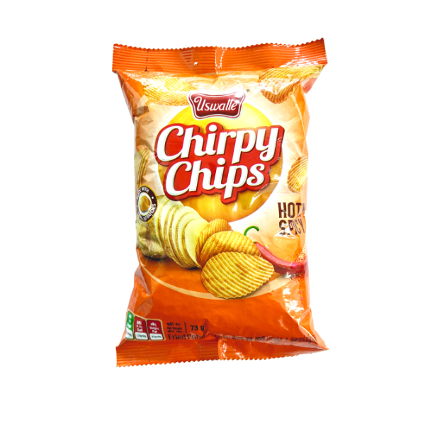 Uswatte Chirpy Chips Hot & Spicy 73G - USWATTE - Snacks - in Sri Lanka