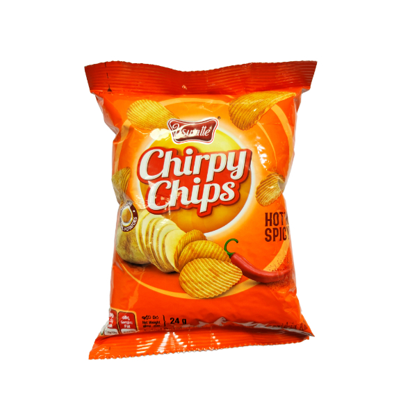 Uswatte Chirpy Chips Hot & Spicy 24G - USWATTE - Snacks - in Sri Lanka