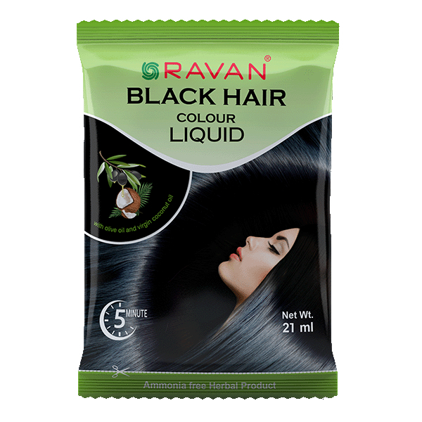 Ravan Black Hair Colour Liquid Duel Pack 21Ml - RAVAN - Hair Care - in Sri Lanka