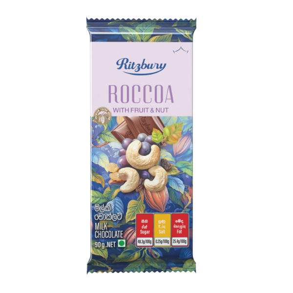 Ritzbury Roccoa F/Nut Chocolate 90G - RITZBURY - Confectionary - in Sri Lanka