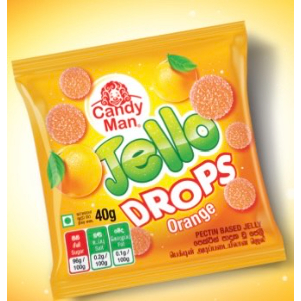 Candy Man Jelly Drops Orange 40G - GLOMARK - Confectionary - in Sri Lanka